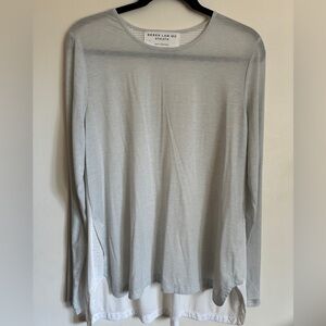 Athleta | Grey Mesh Long Sleeve